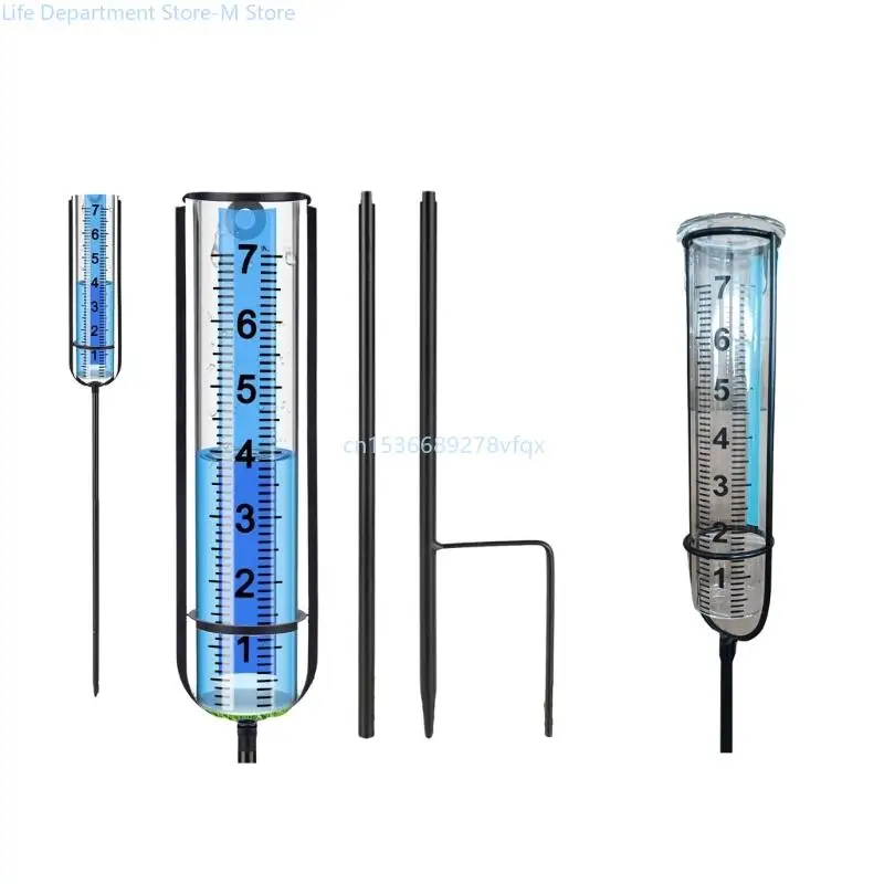 

Rain Gauge 7" Freeze Proof Thickened Transparent Plastic Rain Gauge Outdoor Large Clear Numbers Rain Measuring Tool