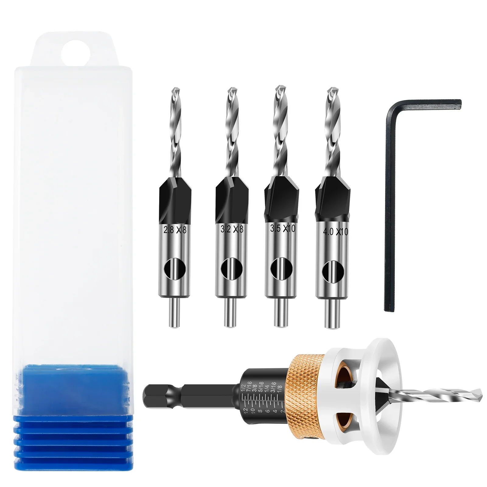 

Сверла с зенковкой и регулируемой глубиной, стопорная фреза для деревообработки, фреза с отверстием для деревянной доски, фанеры