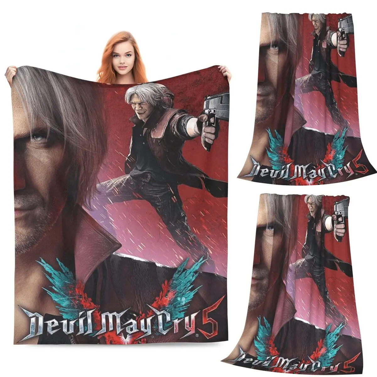 

D-Devil May Cry DMC Game Gamer Blankets Flannel Sofa Throw Blanket Breathable for Home Bedroom Outdoor Throws Bedspread Quilt