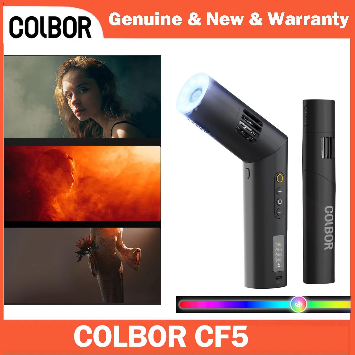 COLBOR CF5 40W RGB Portable Hand-Held Fog Machine Dry ice Smoke Effect Powerful Photography Smoke Machine for Film Productions