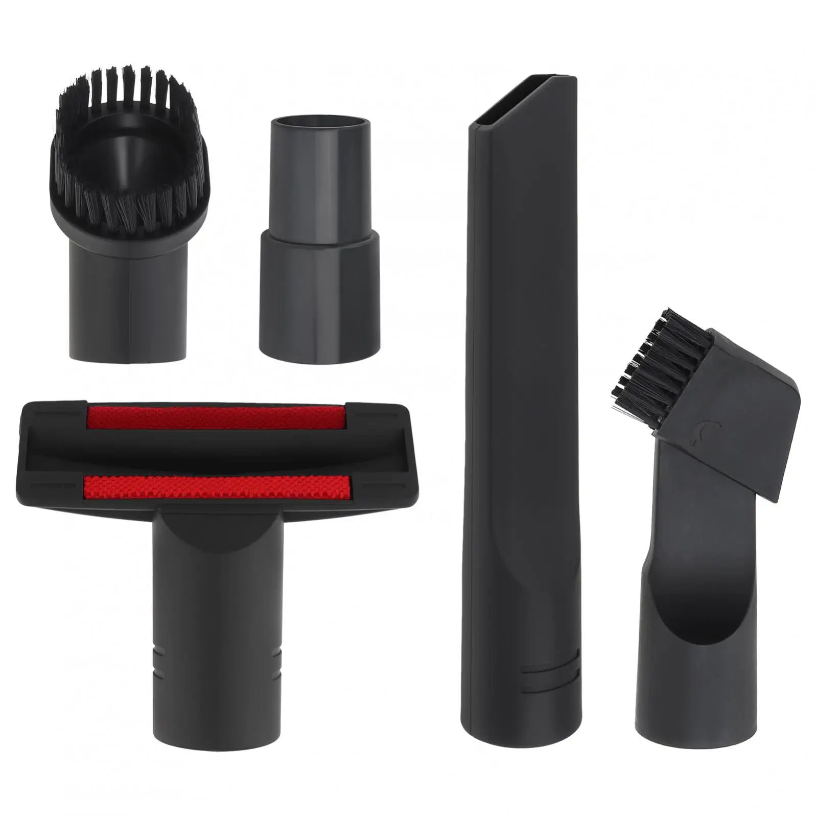 5 pcs Reusable Inner Diameter 35 mm Two-piece Suction Head Flat Suction Round Brush T-shaped Sofa Suction Nozzle Set