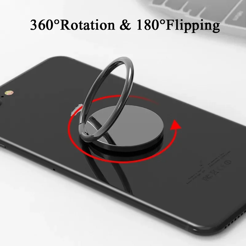 

Luxury metal Mobile Phone Socket Holder Universal 360 Degree Rotation Finger Ring Holder Magnetic Car Bracket Stand Accessories