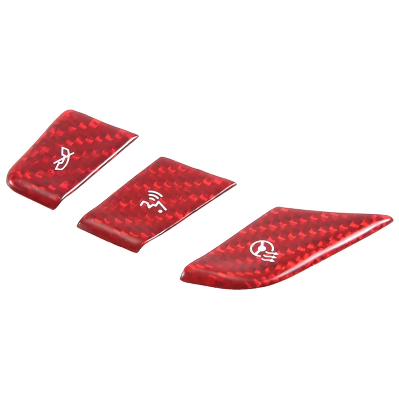 

R1-Car Carbon Fiber Steering Wheel Button Sticker Trim Cover For Corvette C8 2020-2023 Heated Button Decal