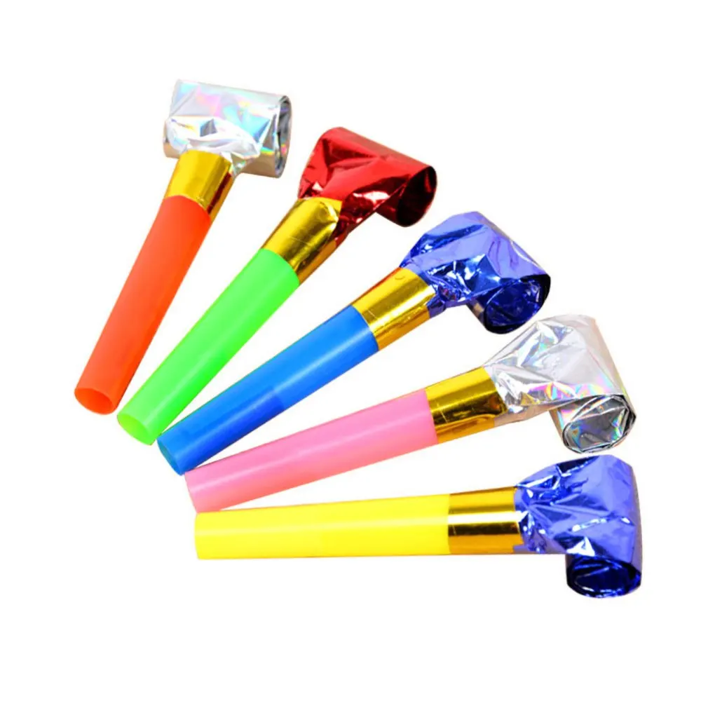 100PCS Child Blowouts Whistles Kids Birthday Party Props Favors Decoration Supplies Noise Maker Toys