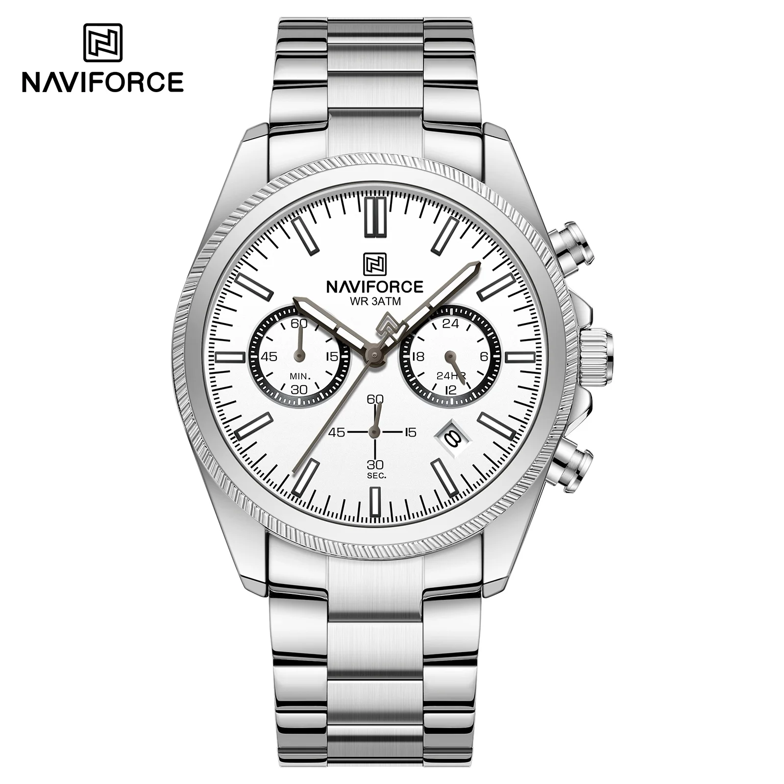 NAVIFORCE 8082S Sports Fashion Men's Quartz Watch Chronograph Luminous Hands Watch Date Display Luxury Men's Casual Wristwatch