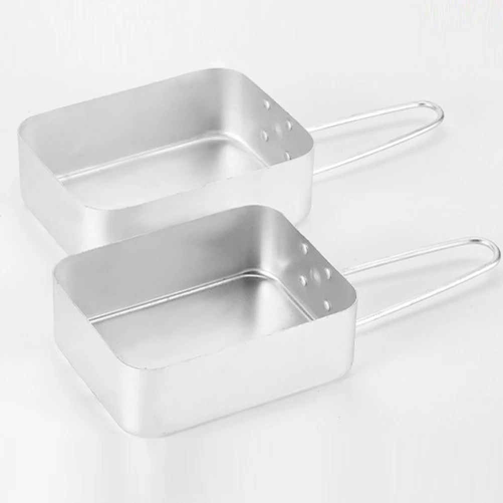 

2Pcs 1 2L Portable Aluminum Lunch Boxes Camping Food Container Leakproof Storage BowlVintage Bento Case For Students Outdoor
