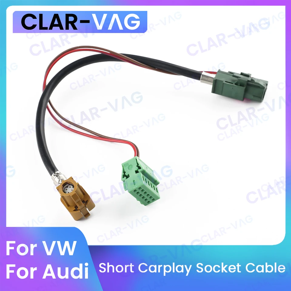 

For Audi A4 A5 Q5 Q7 For VW Golf 7 MK7 Short MIB2 USB Carplay Media AUX Socket Cable Adapter