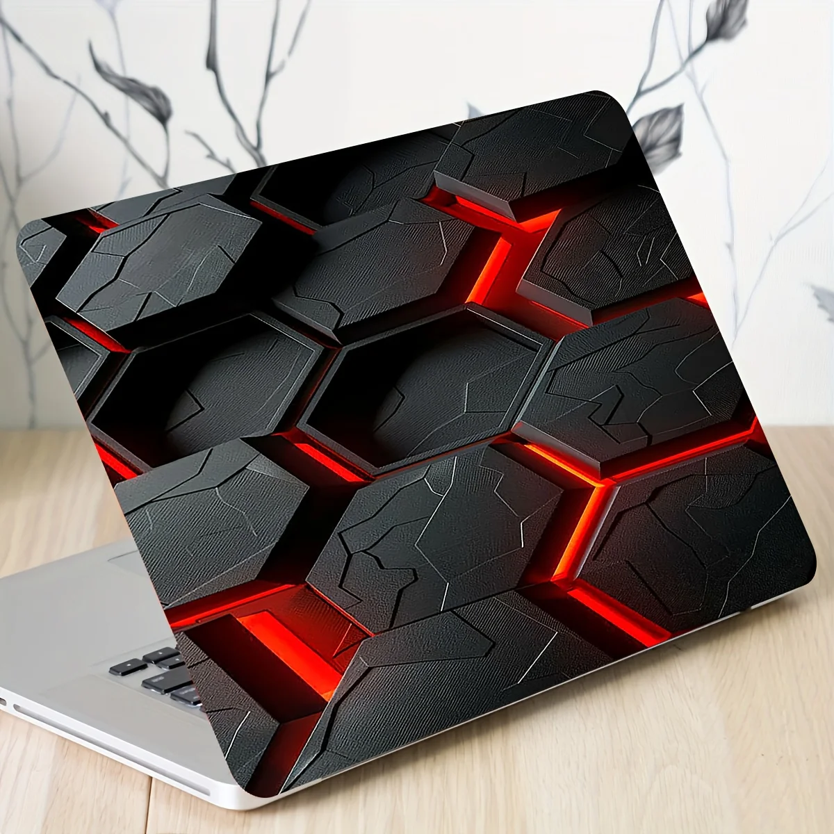 2 pieces of futuristic notebook computer art stickers - vinyl skin stickers, waterproof and scratch resistant, modern aesthetics