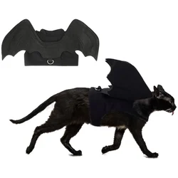 TONG Cat Halloween Costume Bell Halloween Bat Wings Pet Costumes for Small Dogs Cats Halloween Party Small