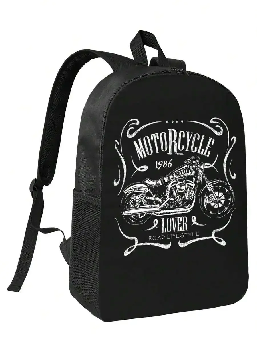 

Motorcycle Lover Backpack For Adults - Large Capacity Laptop Bag 17 Inch