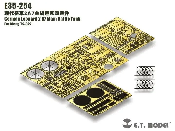 

Модель ET 1/35 E35-254 Немецкий леопард 2 A7, основная боевая танка, деталь вверх