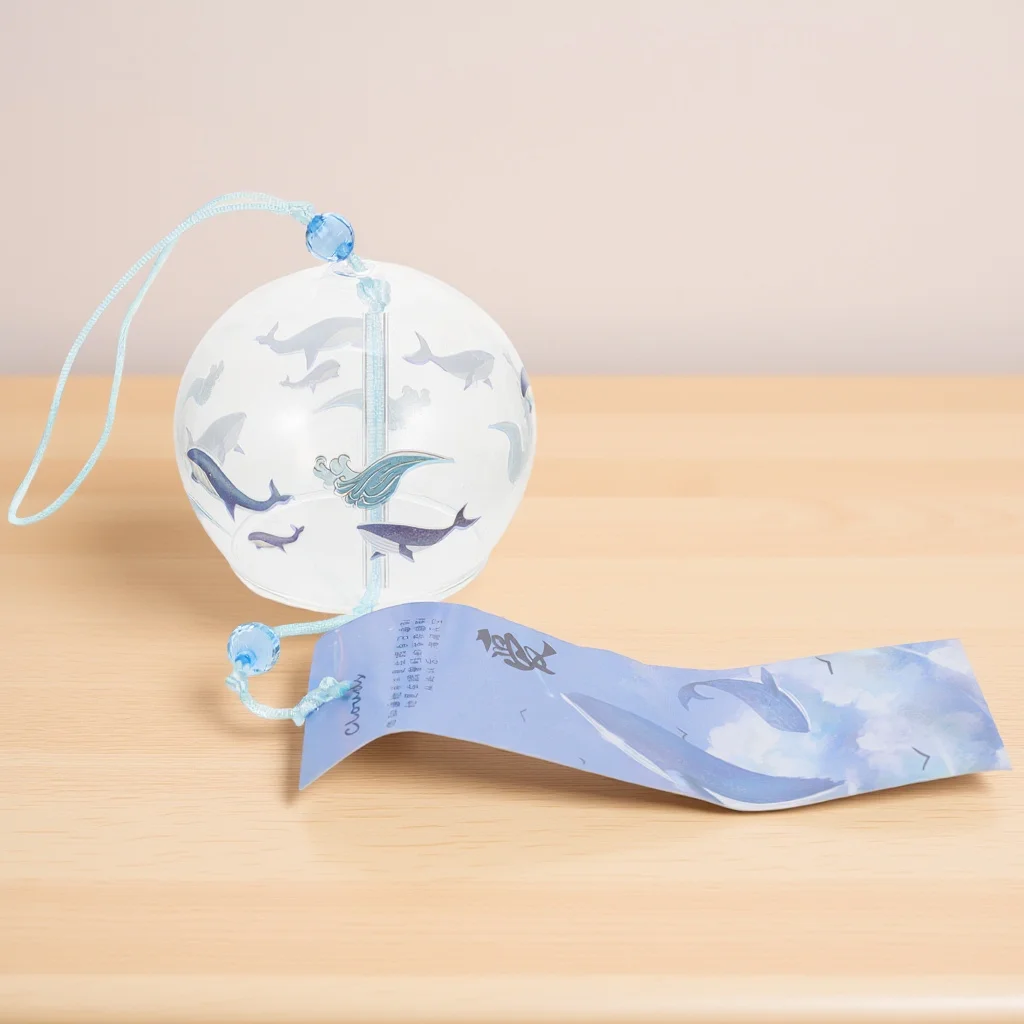 

1Pcs Decorative Wind Bell Glass Pendant Japanese Windchime Indoor Outdoor Hanging Ornament for Room Window Balcony Decor