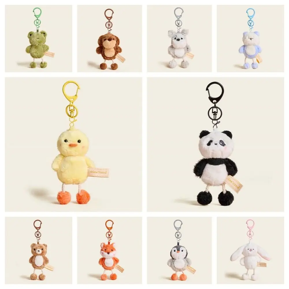 Милый мягкий медведь кукла брелок орнамент PP хлопок плюшевая подвеска в виде собаки забавный пингвин мультяшный брелок в виде животного сумка кулон