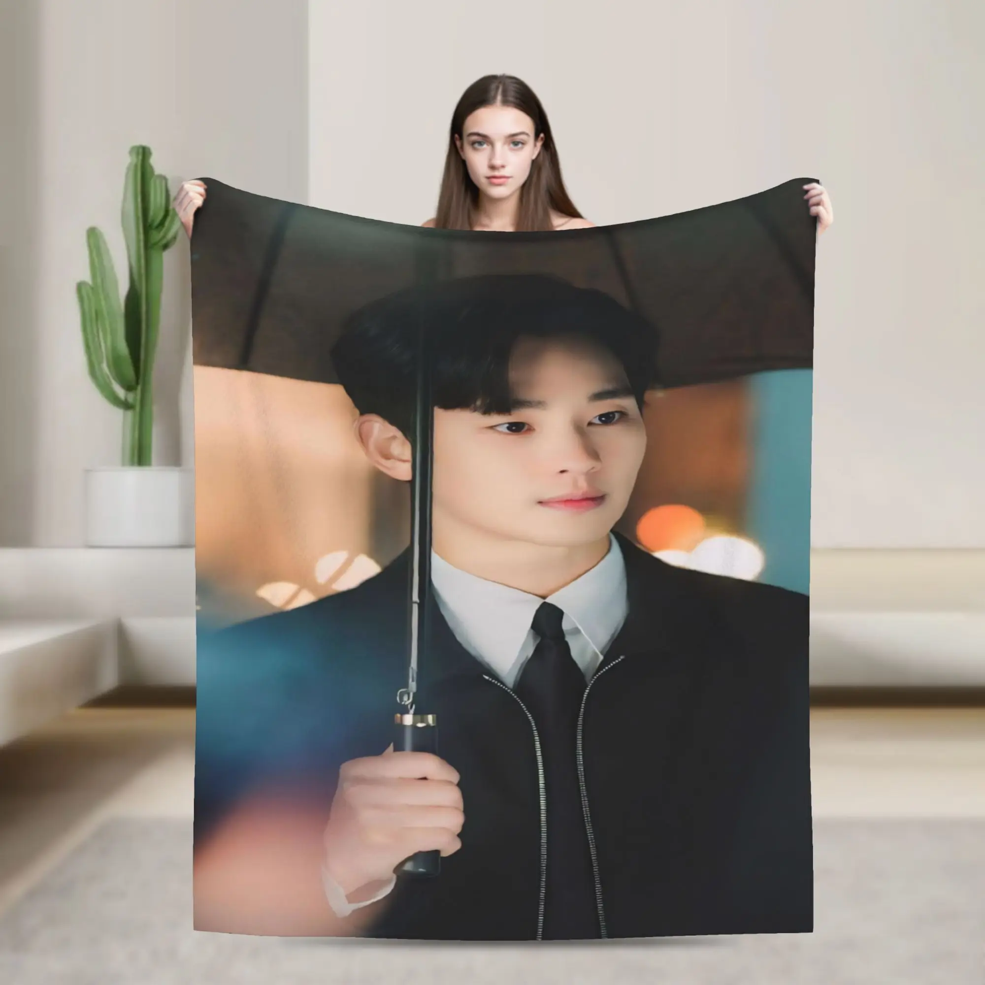 Cozy Kim Soo Hyun Blanket Stuff Home Decorative  Throw Blankets Super Warm Velvet for Car