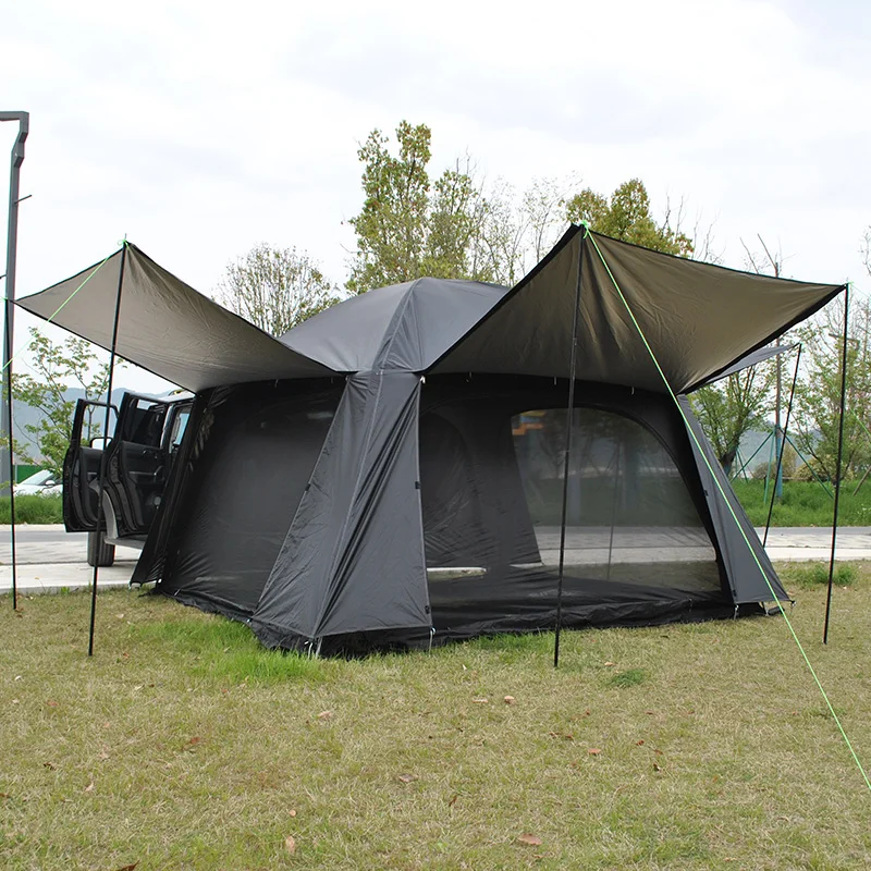

SUV Tent Car Camping Tent for 4 People, Waterproof Canopy PU4000, 16mm Aluminum Poles Compatible with Most Cars