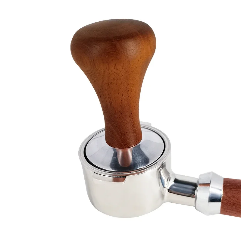 เกรดอาหาร 51 มม.53 มม.58 มม.กาแฟ Tamper ไม้ Handle Barista Espresso Maker เครื่องบด Handmade คุณภาพสูงขายร้อน