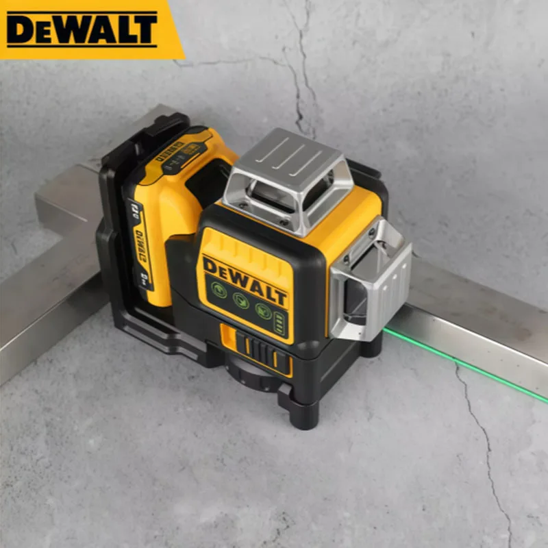 DEWALT DW089LG 12V Green Laser Level 12-Line 3-Sided 360° Vertical & Horizontal for Indoor/Outdoor Projects Lithium-Ion Compatib