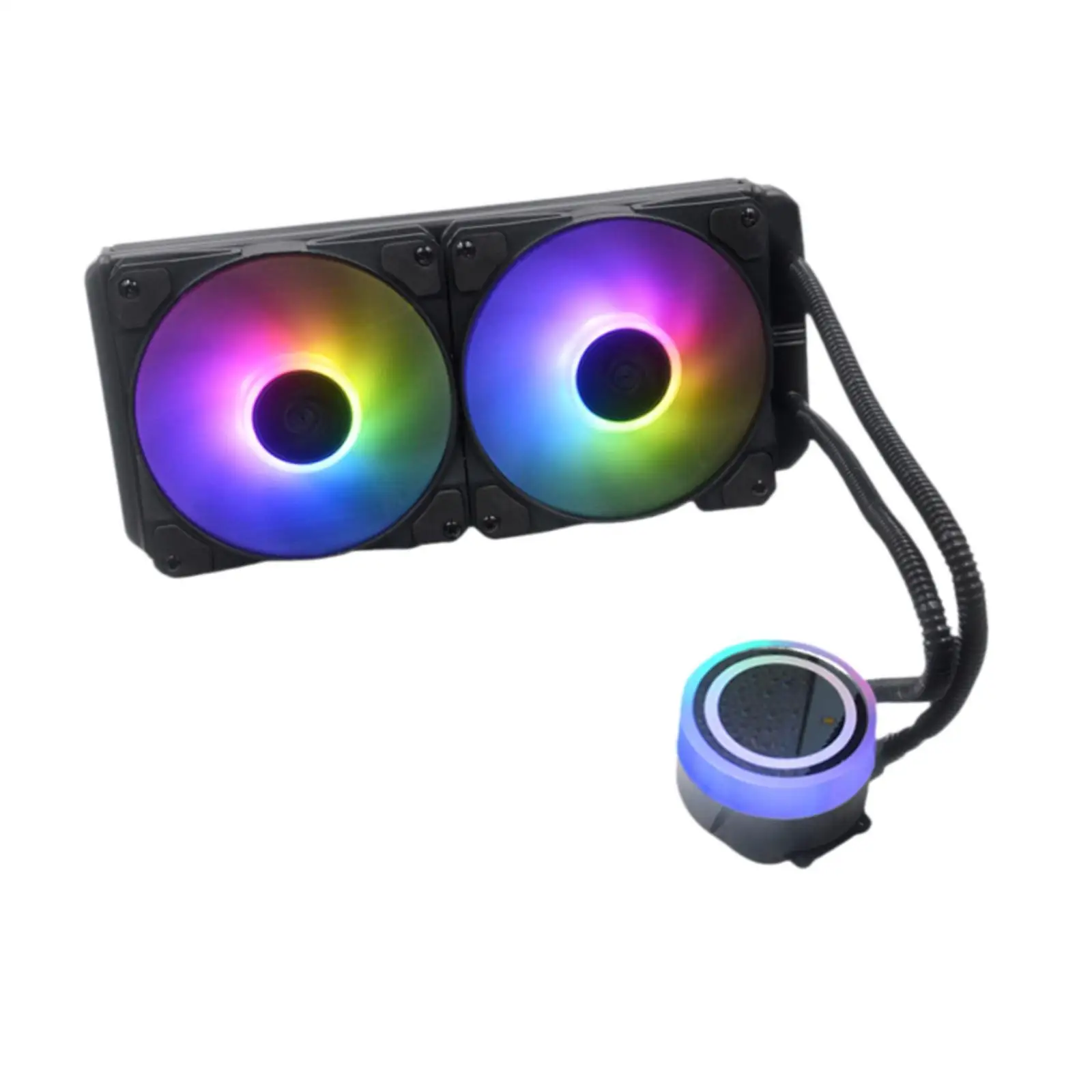 

Water Cooling Radiator Stable High Performance Repair Parts Directly Replace Easy to Use RGB Fan Heat Sink CPU Water Cooler