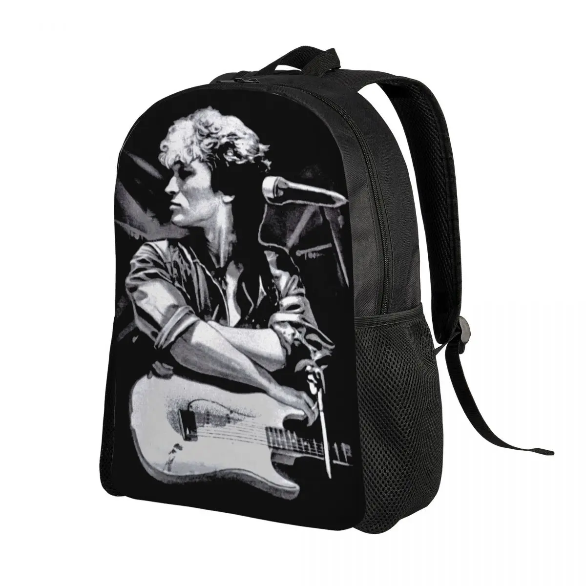 Custom 3D Print Viktor Tsoi Guitar Backpack Rusian Rock Kino College School Travel Bags Bookbag Fits 15 Inch Laptop