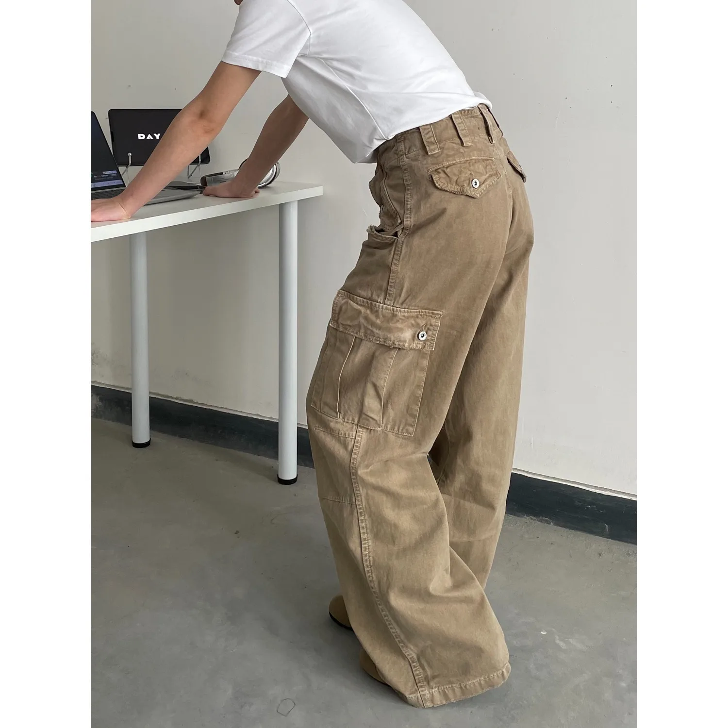 2026 New Men's Old Tooling Pants Retro Loose Casual Cleanfit Pants