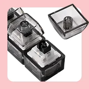Leuchtender Tastatur-Schlüsselanhänger, Fidget-Spielzeug, klickbare Tasten, Stressabbau, tragbar, für Schreibtisch, Auto, LED, Büro, Dekoration, coole Geschenkidee, Amagi – Detail 2