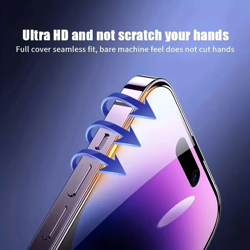 3 Piezas Protector de Pantalla de Privacidad para iPhone 17 Pro Max 16 15 14 13 12 11 16e Plus Mini XR Instalación Sin Polvo Anti-Espía Vidrio Templado 2