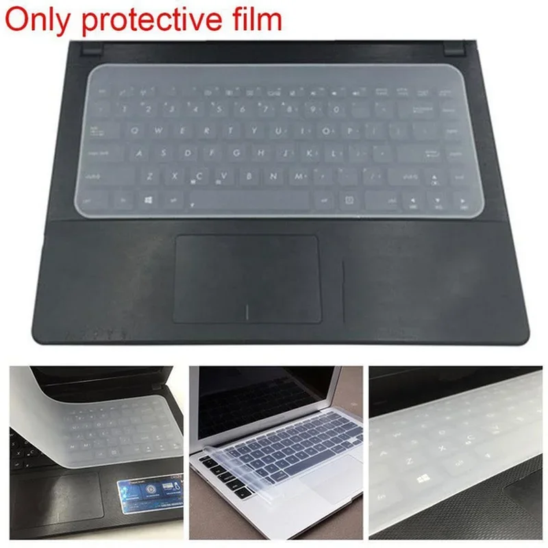 1 pçs capa de teclado universal 12-17 portátil notebook teclado filme computadores silicone protetor à prova dwaterproof água pele material de escritório