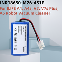 Replacement 14.4V 2600mAh Battery for ILIFE A4, A4s, V7, V7s Plus, A6 Robot Vacuum Cleaner Rechargeable Battery
