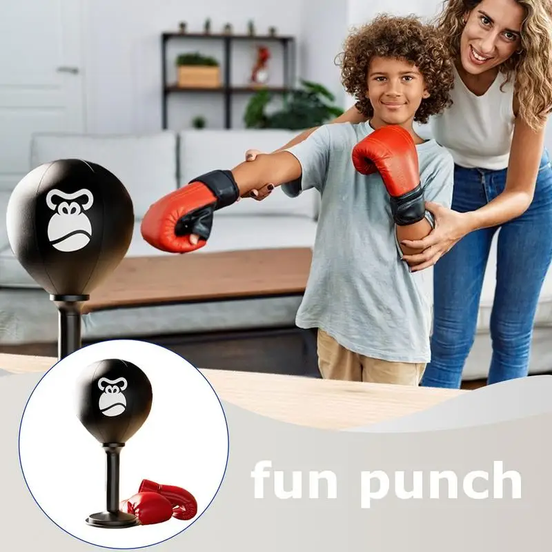 

PU Desktop Boxing Ball Stress Relief Fighting Speed Training Punching Bag Muay Tai MMA Exercise Suction Table Boxing Punch Ball