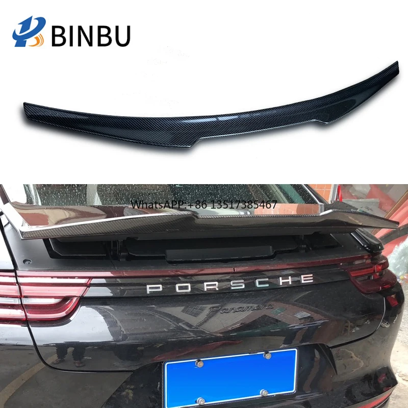 Suitable for Porsche Panamera Carbon Fiber Tail Wing Car Modification Panamera 971 Fixed Wing Rear Spoiler