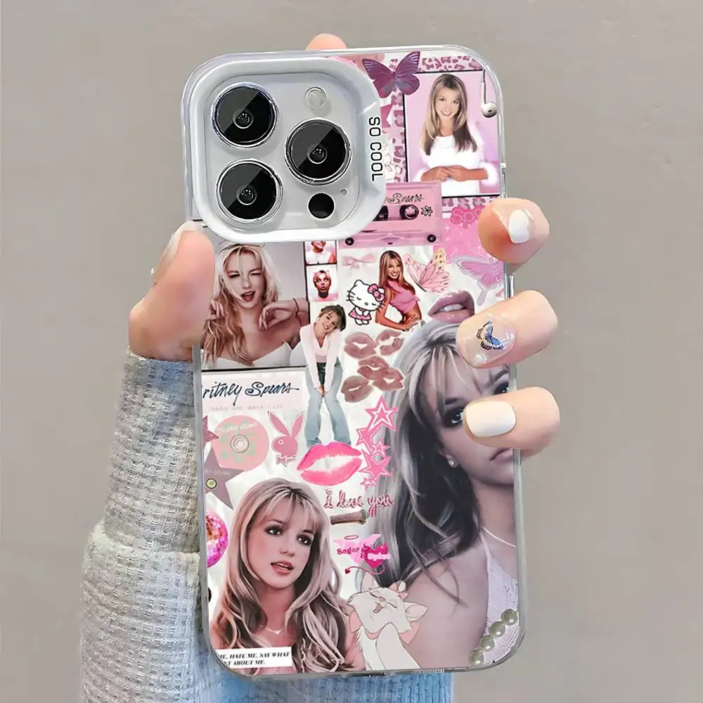 Singer B-Britney Spears Phone Case For iPhone 16,15,14,13,12,11,Pro,XS,Max,Plus,Mini,SE White Candy Matte Shockproof Cover