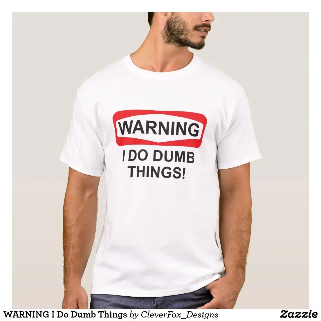 ملابس رجالية تي شيرت رجالي للجنسين تحذيرني عن أشياء غبية تي شيرت 220 جرام ناعم قابل للتنفس خفيف الوزن لملابس غير رسمية #2