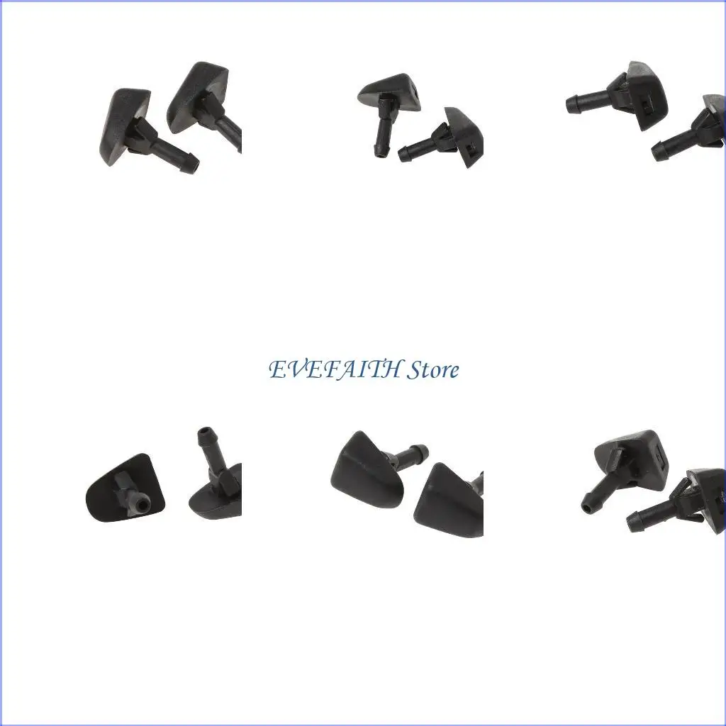 

124B 2Pcs Auto Windshield Glass Wiper Nozzle Plastic for Valve for Windscreen H