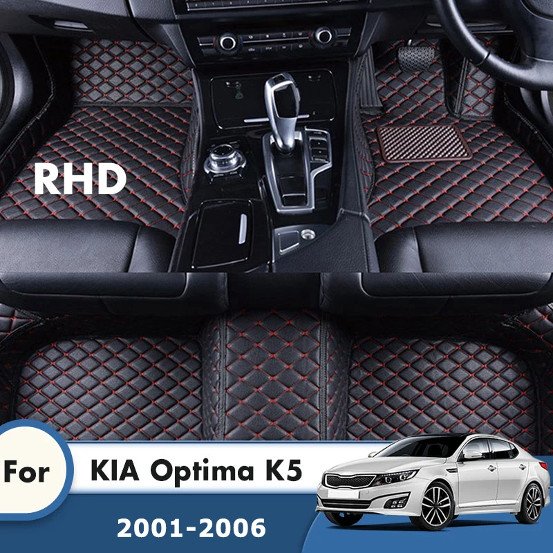 

Коврики RHD для Kia Optima K5 MS 2006 2005 2004 2003 2002 2001, автомобильные коврики, водонепроницаемые пользовательские аксессуары для автомобильного интерьера, чехлы