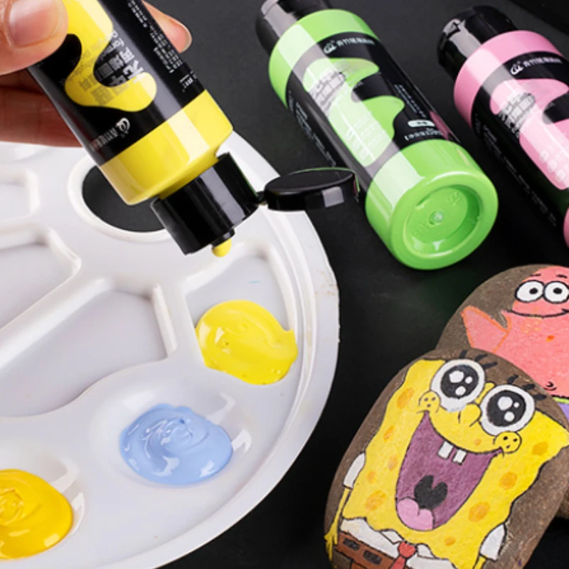 12/24 Color 59ml Formaldehyde Free Acrylic Paint Set Children's Acrylic Painting DIY Graffiti Clothes Shoes Wooden Fabric Paint