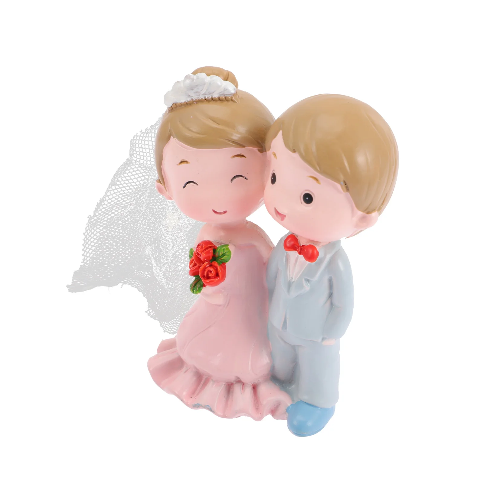 

Wedding Cake Decoration Resin Couple Statue Bride Groom Topper Figurines Dessert Ornament Blue Romantic Design Small Size