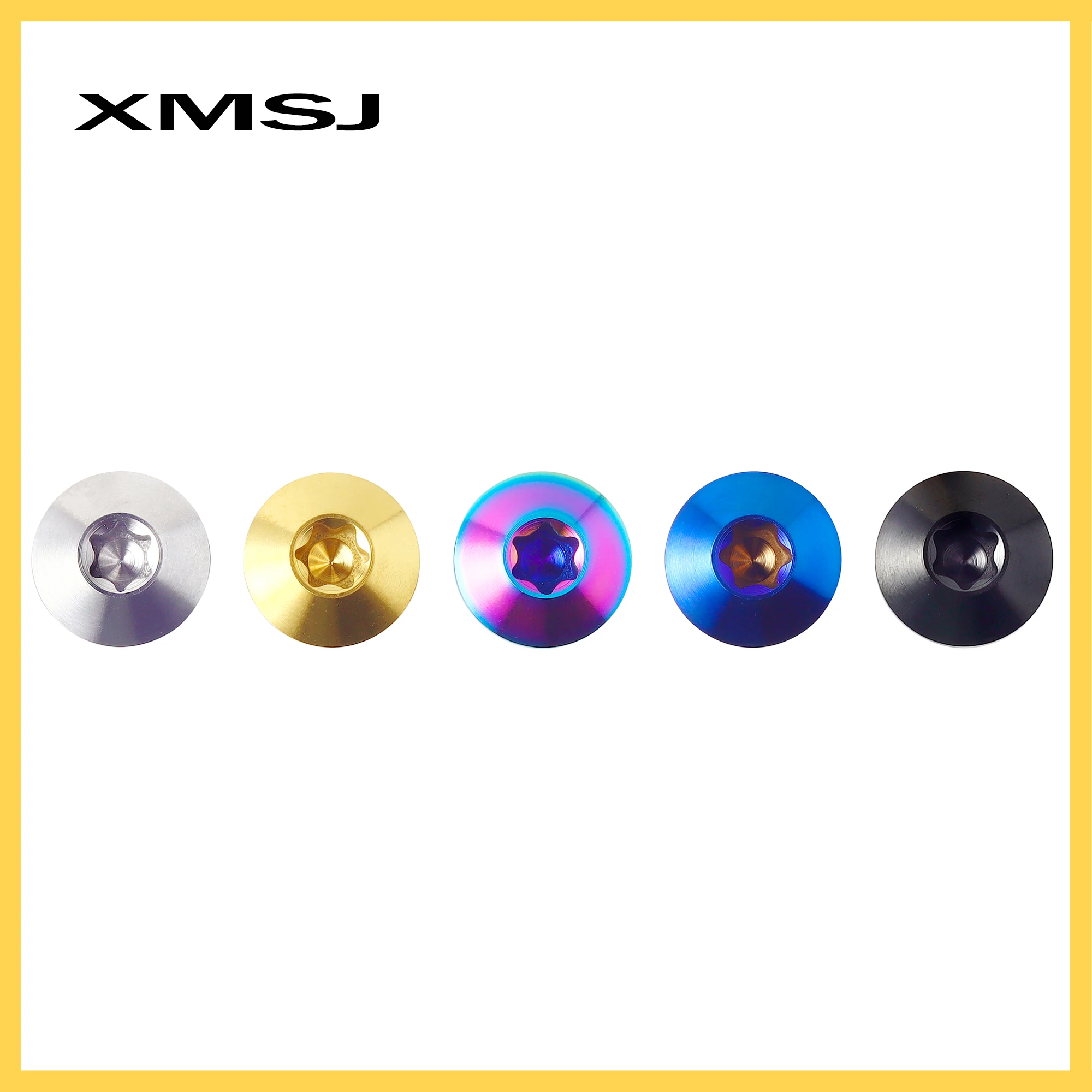 XMSJ M6x15 20mm Titanium Motorcycle Shell Windshield Bolt Fastener Exhaust Pipe Licence Plate Torx Head Screw 5pcs
