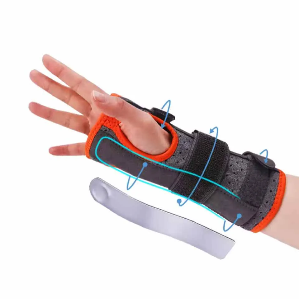 AOLIKES 1PCS Carpal Tunnel Wrist Brace Support with 3 Straps and Metal Splint Stabilizer - Helps Relieve Tendinitis Arthritis