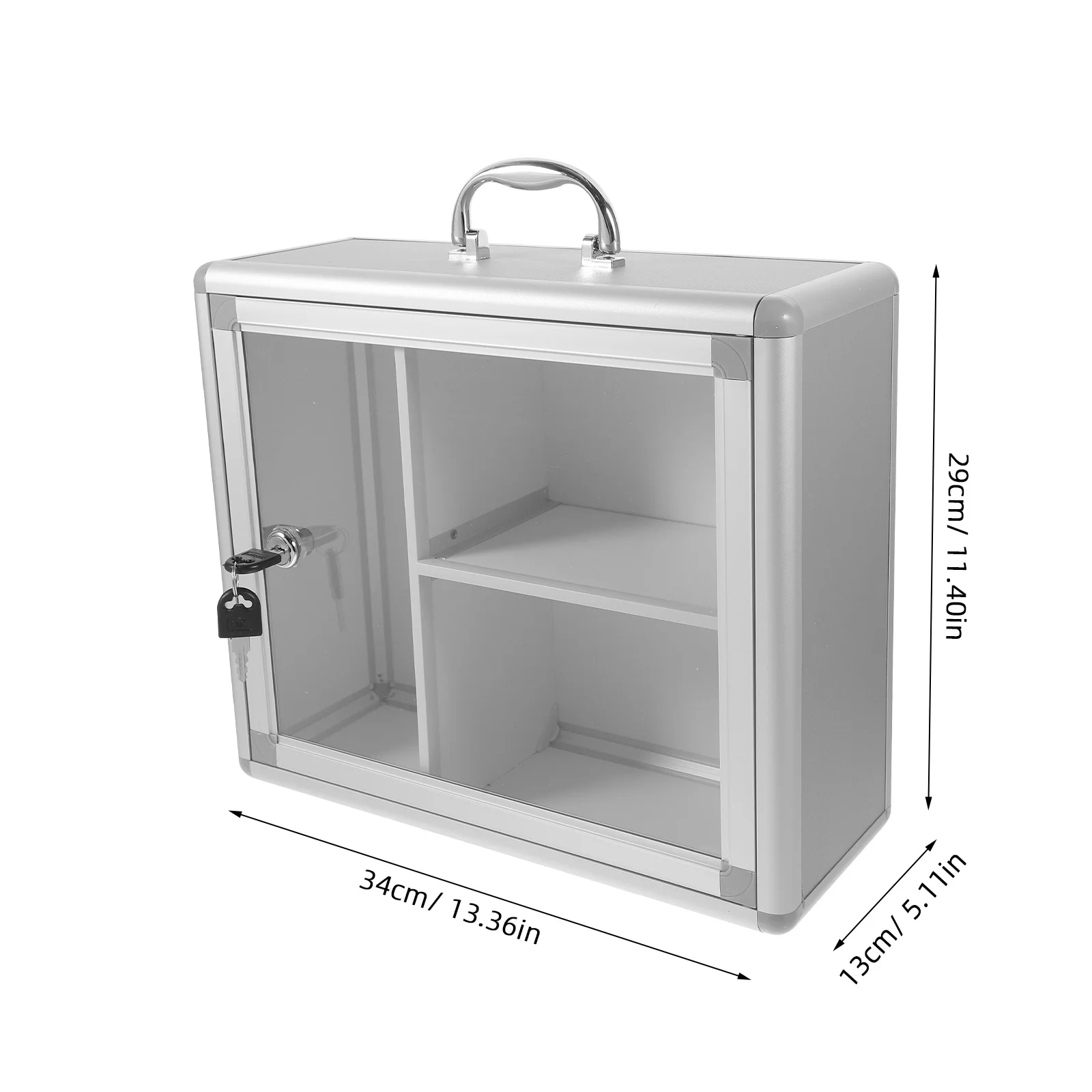 Настенные коробки для хранения с замком, бытовые лекарства для сейфа, серебристый