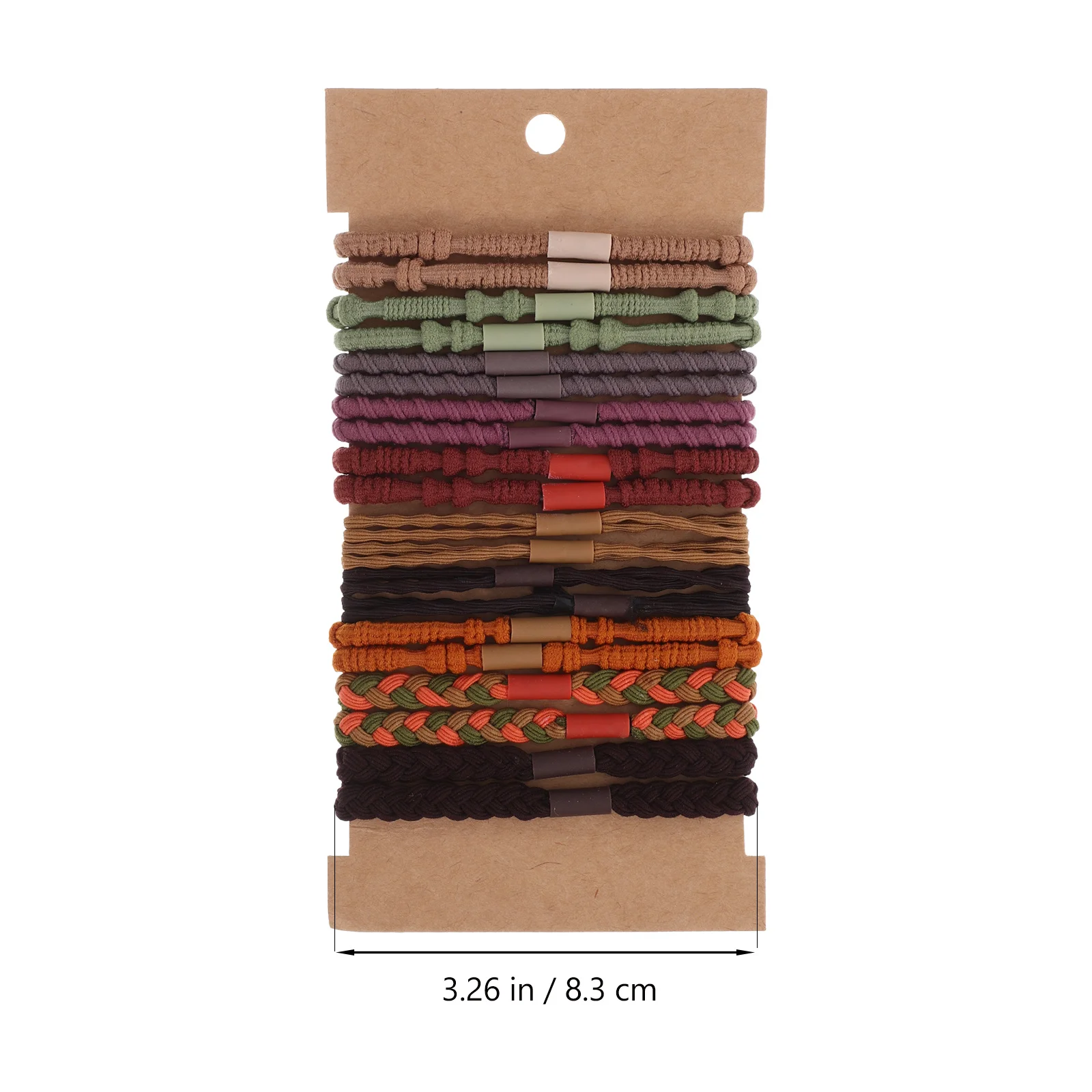 

20 pcs Braided Ties Elastic Ponytail Holders Stretchy Bands For Thick Hair Multi Color Long-Lasting Hair Ropes Styling