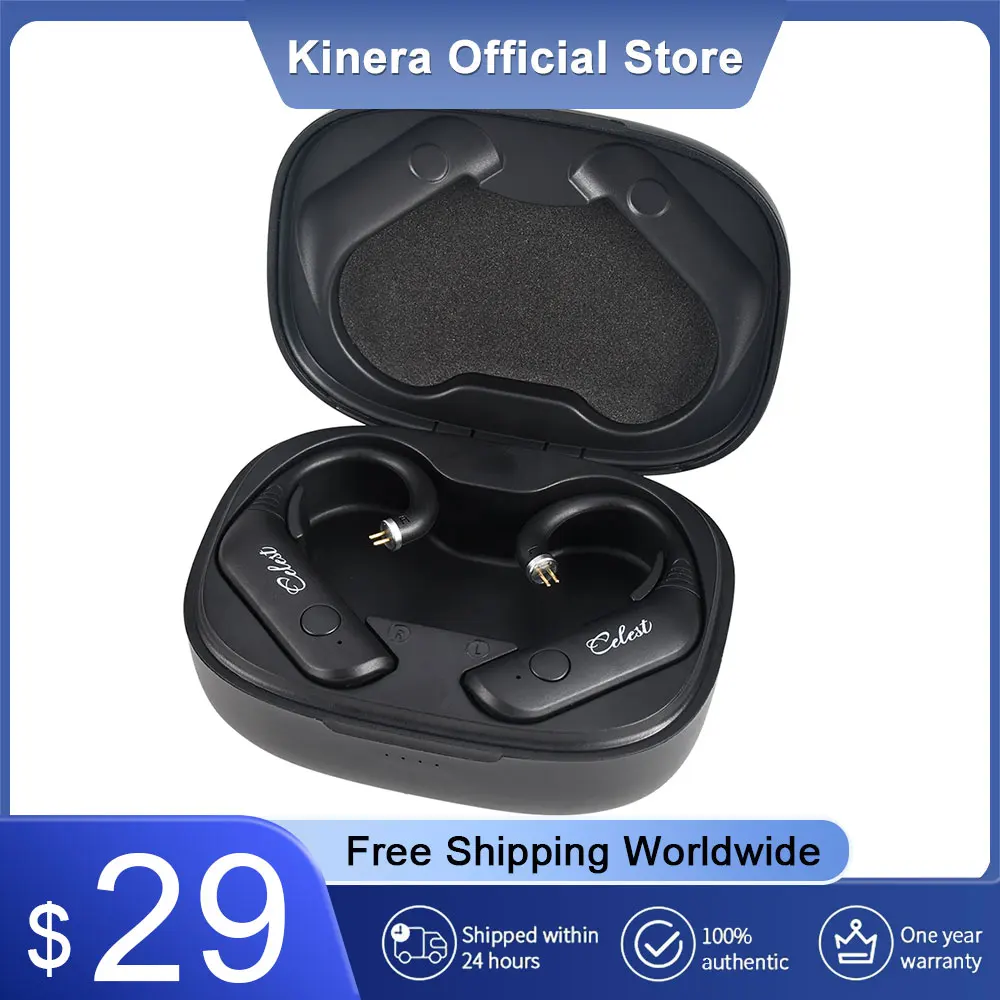 New Kinera Celest T1 Ear Hook Earphone V5.3 Wireless Bluetooth Headphones Waterproof Headset Cable TWS Headset Hifi Music IEMs