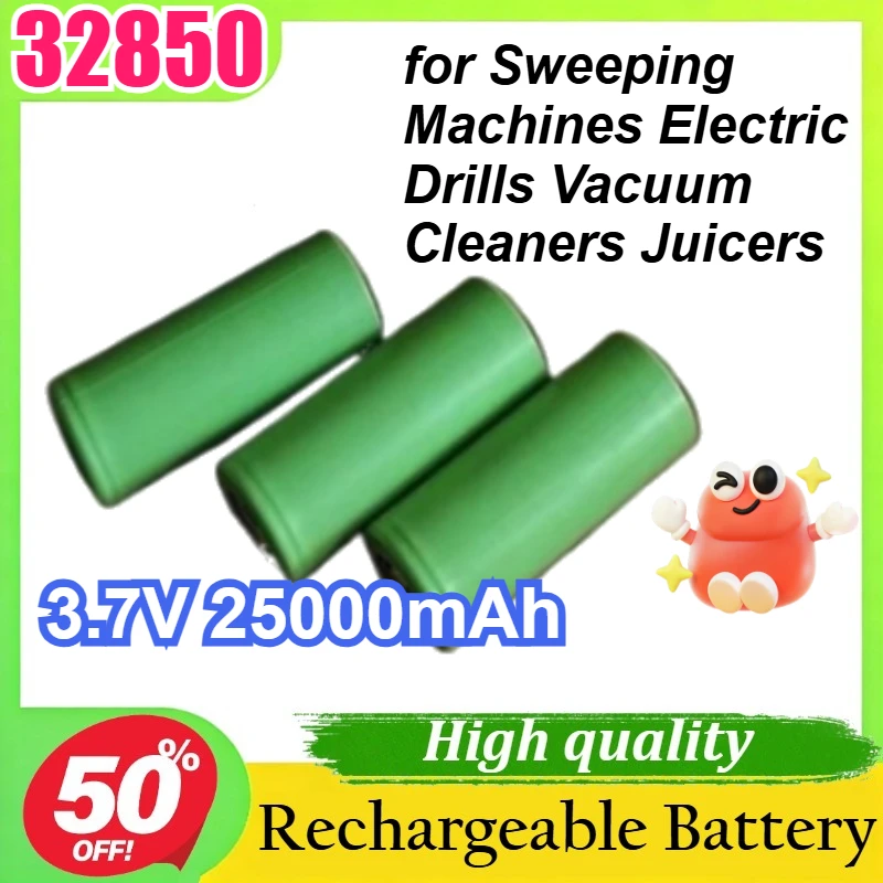 

32850 3.7V 25000mAh for Sweeping Machines Electric Drills Vacuum Cleaners Juicers Li-ion Battery Pack