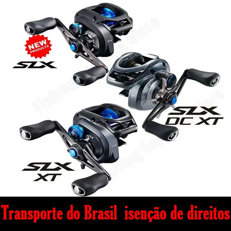 Imagem do produto SHIMANO-Carretel de pesca Baitcasting, SLX DC XT, SLX XT, SLX, 4 + 1BB, Novo SVS, Infinity Sistema de Freio, 8.2, 7.2, 6.3 Relação, Corpo Hagane na loja AliExpress