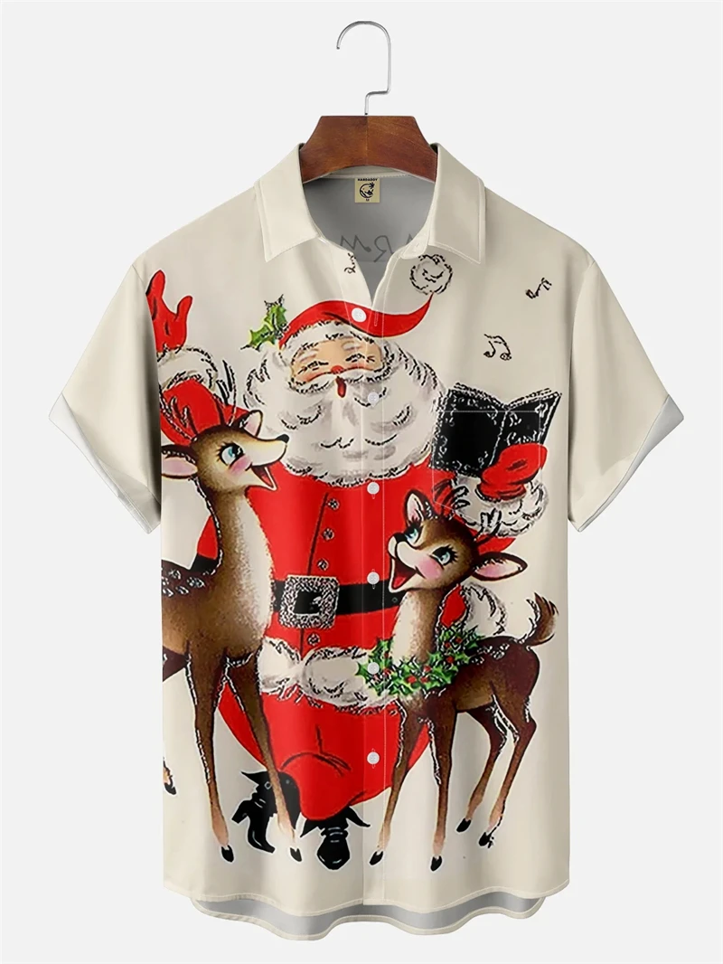 

3d Print Santa Claus Graphic Shirt For Men Women Casual Fashion Short Sleeve Clothing Men Designer Clothing Chirstmas Gifts