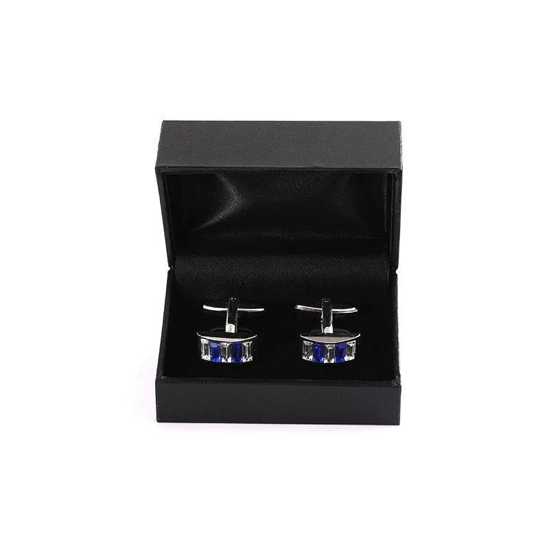 Luxe Zwarte Vierkante Sieraden Manchetknopen Tie Clip Doos Bruiloft Broches Dozen Gift Container Case Voor Sieraden Verpakking Groothandel