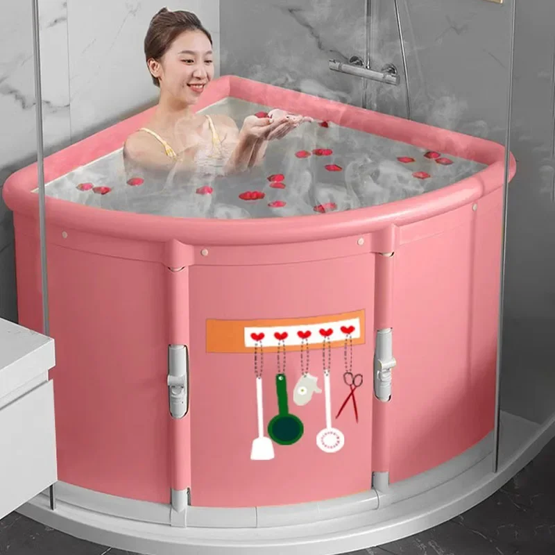 Baignoire Pliante Portable pour Adultes, Meubles de Maison Modernes, Ornement de Chambre à Coucher Esthétique, Décoration Intérieure Portable