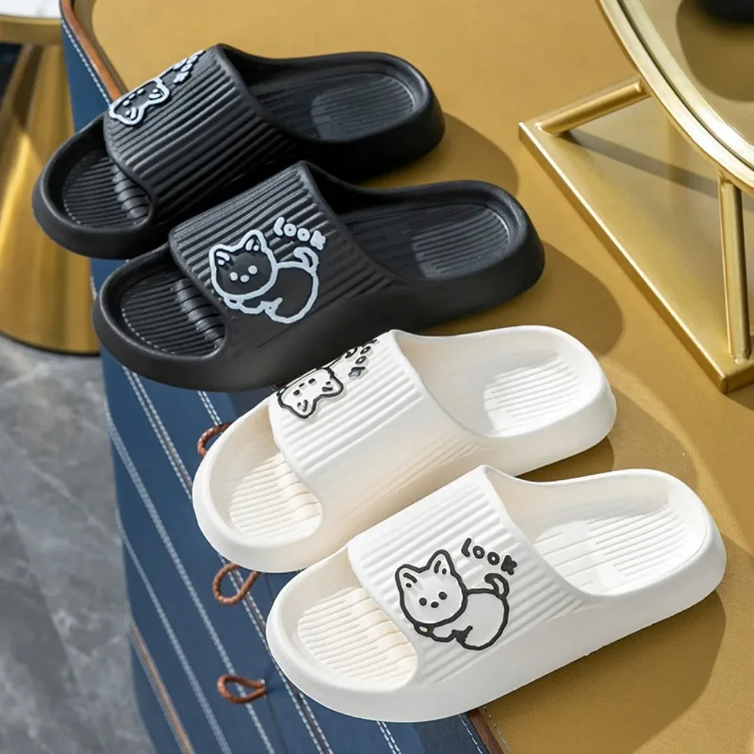 2025 รองเท้าแตะฤดูร้อนห้องน้ําแพลตฟอร์ม Anti SLIP Home Beach ผู้ชายและผู้หญิง Universal รองเท้าแตะรองเท้าแตะ