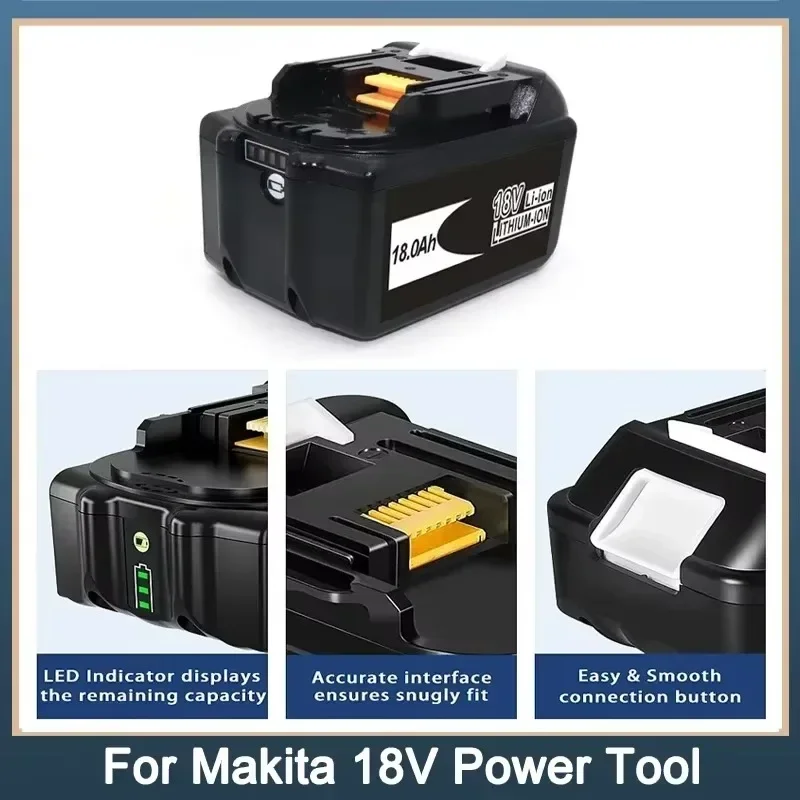 18V 18.0Ah para Makita Original con reemplazo de iones de litio LED LXT BL1860B BL1860 BL1850 batería de herramienta eléctrica recargable Makita