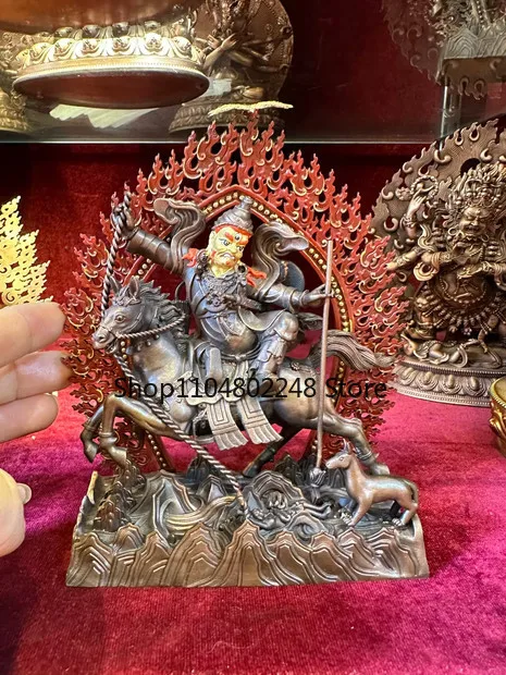 15CM Tibet Tsui Marpo Protector Buddha Copper Statue