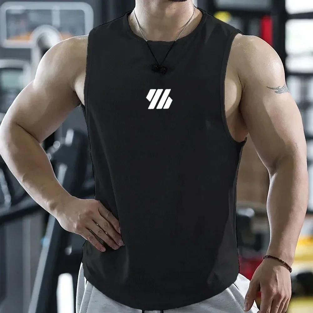 Latest Summer Fitness Tank Top High Quality Mesh Shirt Sleeveless T-shirt Men's Tank Top Basketball Running Fitness Sports Tank